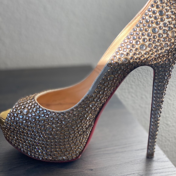 Rare Christian Louboutin Swarovski crystal heels - Picture 4 of 7